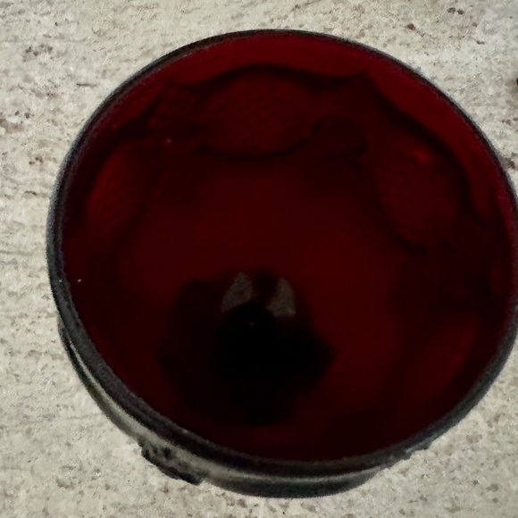 Vintage Ruby Red Avon Large Goblets set of 3 - Picture 10 of 12